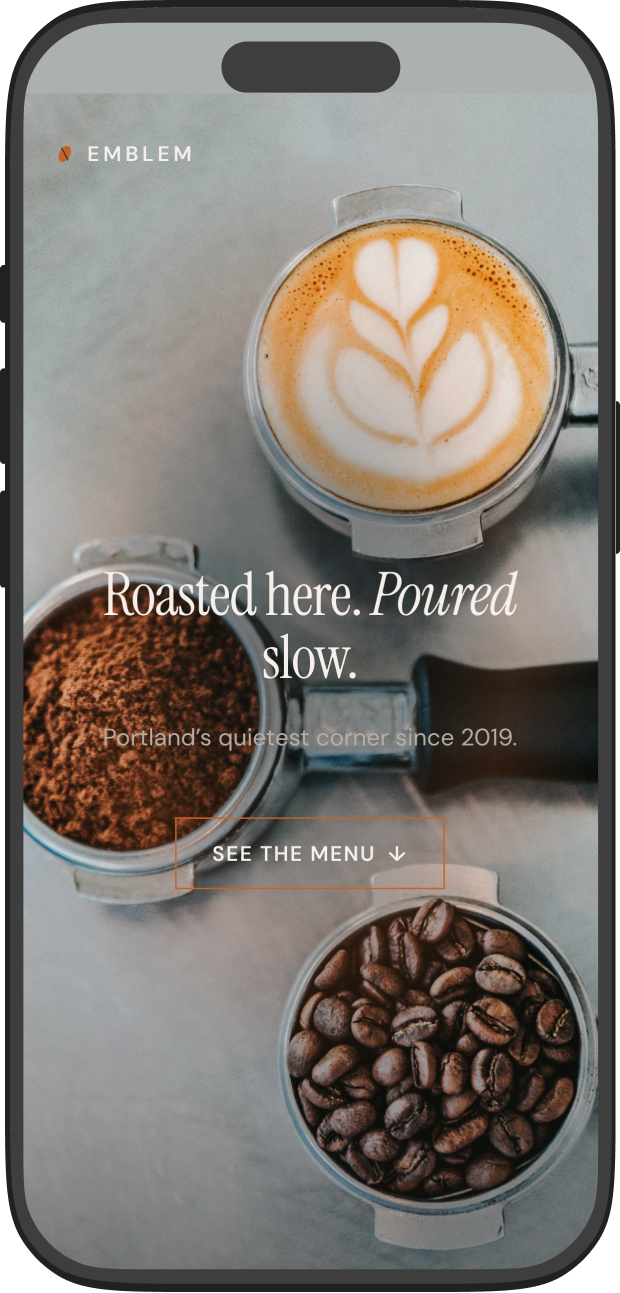 Emblem Coffee mobile cover