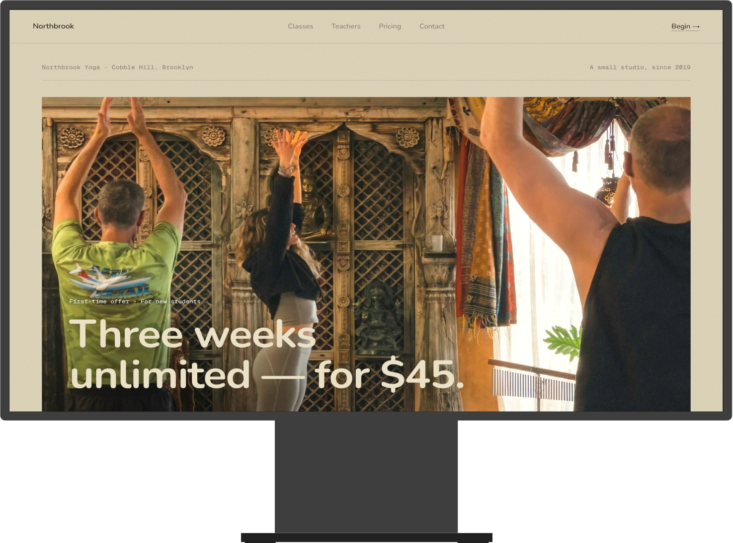 NorthBrook Yoga Studio site cover