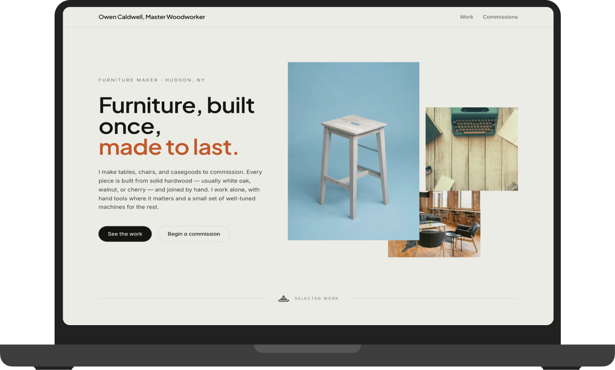 Owen Caldwell, Master Woodworker site cover